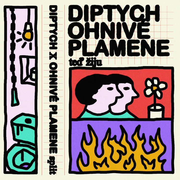 Diptych / Ohnivé plamene - teď žiju - MC Diptych / Ohnivé plamene - teď žiju - MC